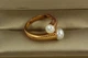 Кольцо Xuping Jewelry поцелуй с жемчужинами 18 р золотистое - изображение 2