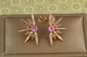 Сережки гвоздики Xuping Jewelry рожевим каменем 2,9 см золотисті - зображення 1
