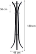 Вішалка для одягу ModernHome by Multistore Чорна (YLT-0603 BLACK) - зображення 5