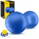 М'яч для фітнесу (арахіс) 4FIZJO Air Ball Peanut 45 x 90 см Anti-Burst Blue (P-5907739312945) - зображення 1
