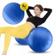 М'яч для фітнесу (арахіс) 4FIZJO Air Ball Peanut 45 x 90 см Anti-Burst Blue (P-5907739312945) - зображення 11