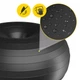 М'яч для фітнесу (пончик) 4FIZJO Air Ball Donut 50 x 27 см Anti-Burst Black (P-5907739312952) - зображення 8