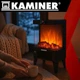 Электрокамин с эффектом огня EMBEGO Kaminer 26400 обогреватель для дома и дачи 2 кВт с регуляцией температуры таймером и пультом - изображение 2