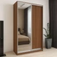 Шафа купе Mebel-Star дводверна з дзеркалом 110*240*60 Горіх Екко - изображение 1