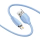 Кабель Baseus Jelly Liquid Silica Gel Fast Charging Data Cable USB to iP 2.4A 2m Blue (CAGD000103) - изображение 4