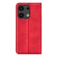 Чехол Taba Retro-Skin для Xiaomi Redmi Note 13 Pro 4G книжка с визитницей кожа PU красный - изображение 5