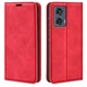 Чехол Taba Retro-Skin для Motorola Edge 50 Fusion книжка с визитницей кожа PU красный - изображение 1