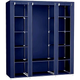 Шкаф тканевый раскладной Stenson R93320 Синий 130×45×175 см (R93320) - изображение 1