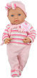 Lalka bobas LEAN Toys w rozowym swetrze w paski 40 cm (5905991009269) (955555912066345) - Outlet - obraz 3