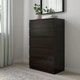Комод ІКЕА KULLEN 70х112 см Чорно-коричневий (40393661) - зображення 2
