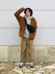 Куртка Шерпа демисезонная мужская Uniqlo 40056137 S Коричневая (1159845086) - изображение 8