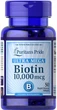Биотин, Biotin, Puritan's Pride,10 000 мкг, 50 капсул (PTP-51463) - изображение 1