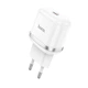 Мережевий зарядний пристрій Hoco N24 Victorious single port PD20W charger(EU) White - зображення 5
