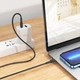 Кабель Hoco для X83 Type-C to Type-C Victory 60W Charging Data Cable (L=1M) Black - зображення 9
