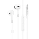 Наушники (проводные) Hoco для M109 Pure joy wire control earphones with microphone 3.5mm White - изображение 1