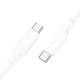 Кабель Hoco для X84 Type-C to Type-C Solid 60W charging data cable (L=1M) White - изображение 5