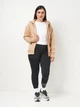 Толтсовка на молнии утепленная с капюшоном женская Adidas All Szn Fleece JV7290 S Бежевая (4068808555531) - изображение 8