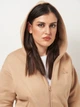 Толтсовка на молнии утепленная с капюшоном женская Adidas All Szn Fleece JV7290 S Бежевая (4068808555531) - изображение 9