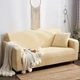 Захисний чохол на тримісний диван Diana Textile Plush Velvet, 190-230 см, Бежевий - зображення 5