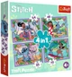 Пазли Trefl 4 в 1 (35,48,54,70) ел. - Шалений день Ліло і Стіч / Disney Stitch / Trefl / 207 елементів (34633) - зображення 1
