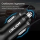 Автомобильное зарядное устройство 2xUSB + Type-C QC/PD быстрая зарядка для телефона в прикуриватель машины USLION US0149 Black - изображение 5