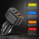Автомобильное зарядное устройство 2xUSB + Type-C QC/PD быстрая зарядка для телефона в прикуриватель машины USLION US0149 Black - изображение 6