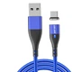 Магнитный Кабель Type-C - USB (2m) USLION US0159C Blue Провод для Зарядки Телефона Fast Charging 3A и Передачи Данных - изображение 1