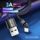 Поворотный Кабель Type-C - USB (1m) на 180° USLION US0132 Black Провод для Быстрой Зарядки Смартфонов 3.0A Fast Charging и Передачи Данных - изображение 2