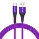Кабель USB Type-C - USB (1m) провод быстрой зарядки для телефона USLION US0125 Purple - изображение 1