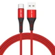 Кабель USB Type-C - USB (1m) провод быстрой зарядки для телефона USLION US0125 Red - изображение 1