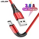 Кабель USB Type-C - USB (1m) провод быстрой зарядки для телефона USLION US0125 Red - изображение 5