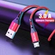 Кабель microUSB - USB (2m) провод быстрой зарядки для телефона USLION US0124 Red - изображение 2