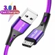 Кабель microUSB - USB (1m) провод быстрой зарядки для телефона USLION US0124 Purple - изображение 2
