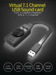 Зовнішня звукова карта USB 7.1 Channel адаптер 3.5mm для навушників та мікрофона Plextone GS3 Black - зображення 3
