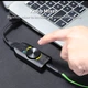 Зовнішня звукова карта USB 7.1 Channel адаптер 3.5mm для навушників та мікрофона Plextone GS3 Black - зображення 5