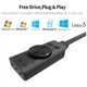 Зовнішня звукова карта USB 7.1 Channel адаптер 3.5mm для навушників та мікрофона Plextone GS3 Black - зображення 9