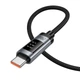 Кабель Type-C to Type-C с быстрой зарядкой 240W и цифровым дисплеем HOCO U148 1.2м Черный - изображение 6