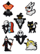 Джибитсы Кошмар перед рождеством Джек Скеллингтон The Nightmare Before Christmas Jack Skellington 8 шт аксессуары крокс украшение Dz_38(2) - изображение 2