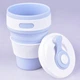 Чашка силиконовая SILICON MAGIC CUP с герметичной крышкой и поилкой Синяя 7194 - изображение 6