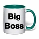 Чашка с печатью "Big Boss" (цвет тёмно-зеленый) (32746) - изображение 2