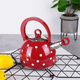 Czajnik Orion z gwizdkiem stalowy Czerwony w grochy 1.5 l (8592381131609) - obraz 9