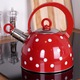 Czajnik Orion z gwizdkiem stalowy Czerwony w grochy 1.5 l (8592381131609) - obraz 15