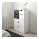 Комод із 7 ящиками IKEA NORDLI 80x122 см антрацит білий 992.117.58 - зображення 3