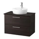 Тумба під раковину IKEA (ІКЕА) GODMORGON / TOLKEN / TÖRNVIKEN 82х49х74см з 2 шухлядами чорно-коричн антрацит (991.847.45) - зображення 1