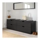 Комод с 4 ящиками IKEA NORDLI 160x54 см антрацит 392.116.95 - изображение 3