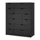 Комод з 12 ящиками IKEA NORDLI 120x145 см антрацит 892.116.88 - зображення 1