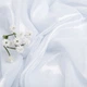 Ткань шифон стрейч с напылением Сильвер 55 гр/м2 150 см для платьев, блуз, декора и аксессуаров белая 5139096 - изображение 3