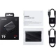 Зовнішній SSD накопичувач Samsung T9 4TB Чорний USB 3.2 Gen 2x2 Type-C NVMe V-NAND TLC швидкість читання та запису до 2000 МБ/с для ноутбука ПК та консолей (MU-PG4T0B/EU) - зображення 6