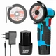 Болгарка аккумуляторная Lithium Electric Tool с 2 АКБ 2 диска 12V 2,0Ah 75 мм в кейсе Синий - изображение 2