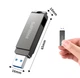 Флешка Двосторонняя Брелок Поворотная 2 в 1 для ПК и телефона PHILIPS 60UT USB 3.2 + Type-C OTG 128 гб Super Speed 150Mb/s Black - изображение 4